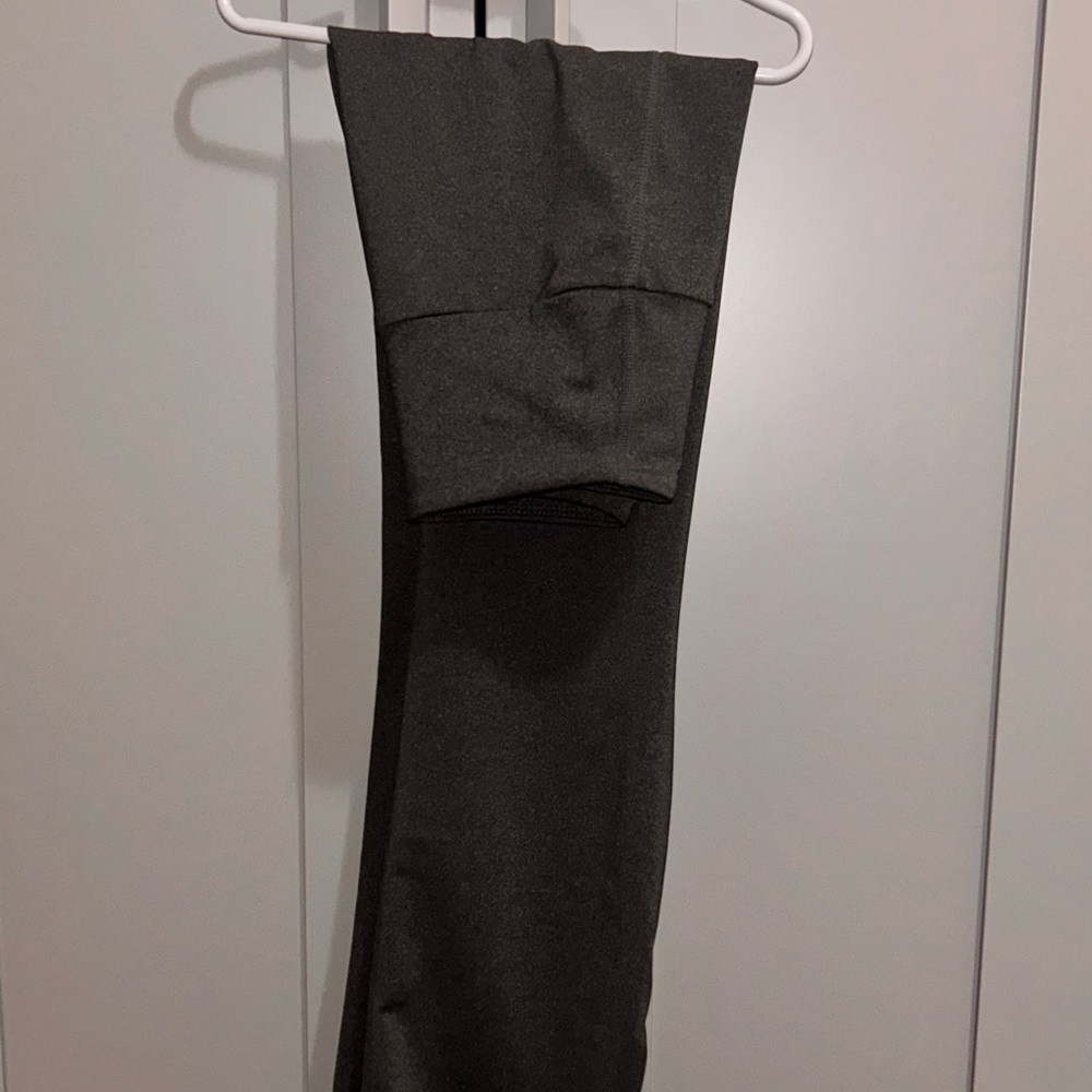Bark Grey High-Waist Wide leg Leggings